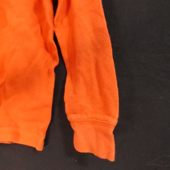 CARTER'S | size 5 | Orange Waffle Knit Long Sleeve Shirt | Partial Button-Up - Picture 14 of 14